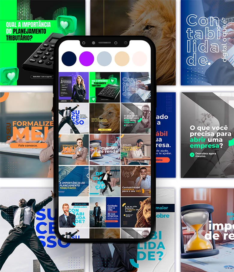 Ultra Pack Canva Contabilidade — Posts prontos para Instagram